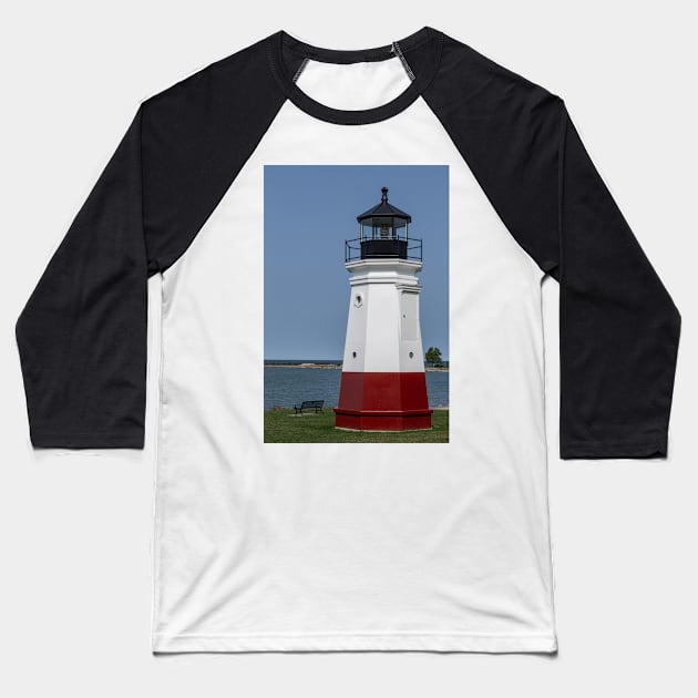 Vermilion Lighthouse Baseball T-Shirt by dalekincaid